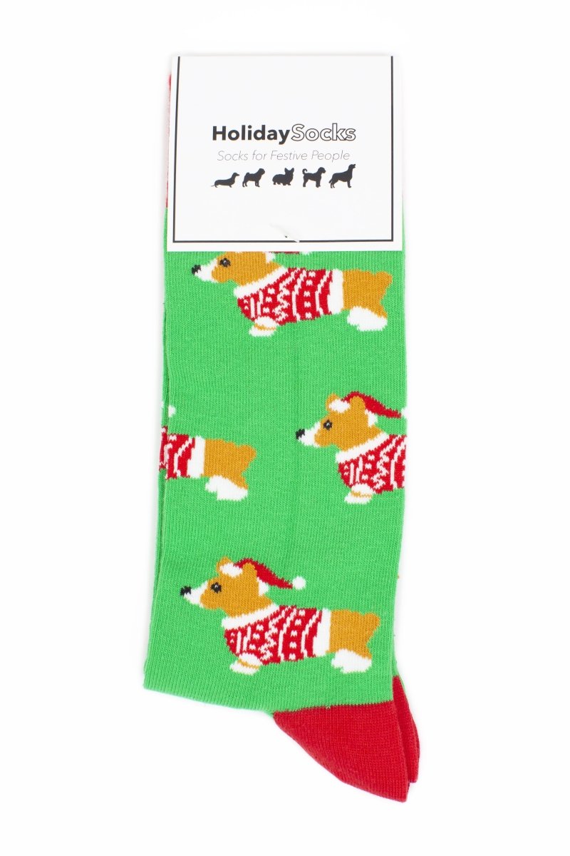 Christmas Corgi Socks - Holiday Collection - SOCK DOGGO