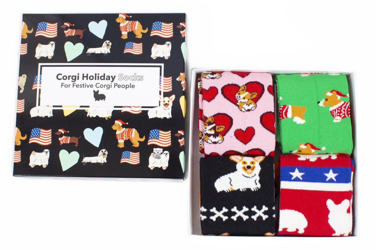 Corgi - Holiday Collection Box - SOCK DOGGO