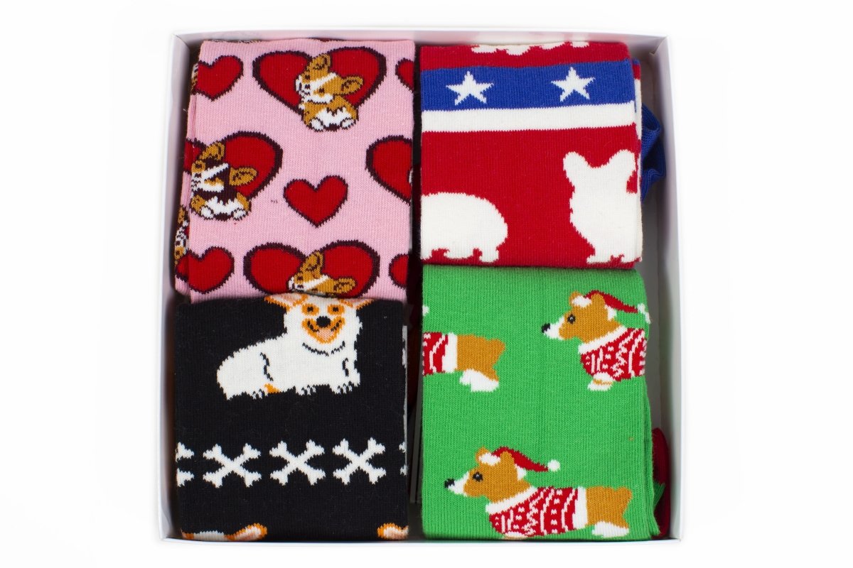 Corgi - Holiday Collection Box - SOCK DOGGO