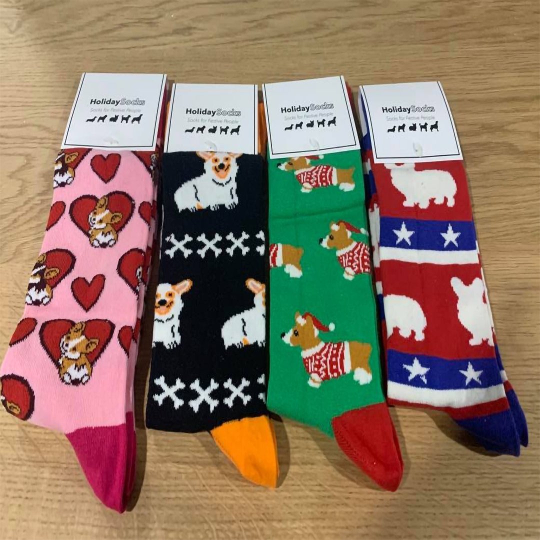 Corgi - Holiday Collection Box - SOCK DOGGO