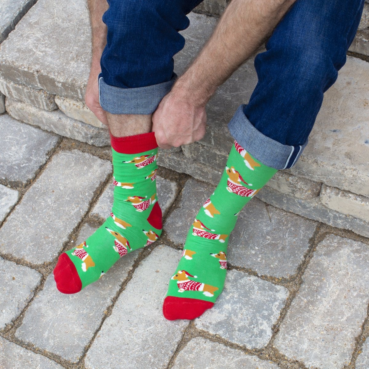 Corgi - Holiday Collection Box - SOCK DOGGO