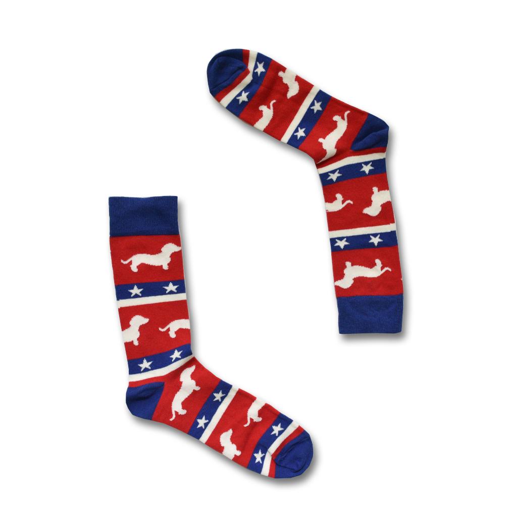 Fourth of July Doxie Socks - Holiday Collection - SOCK DOGGO