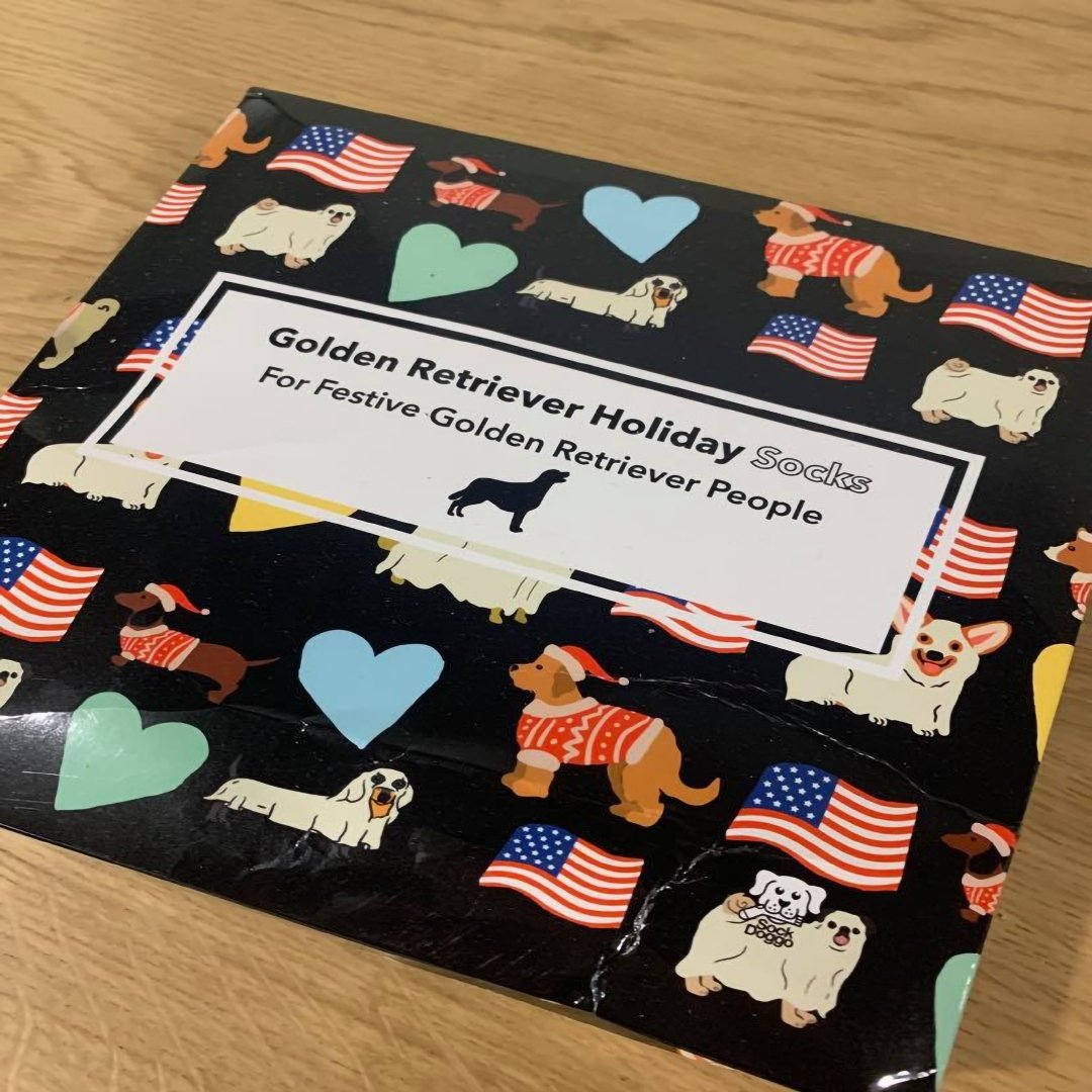 Golden Retriever - Holiday Collection Box - SOCK DOGGO