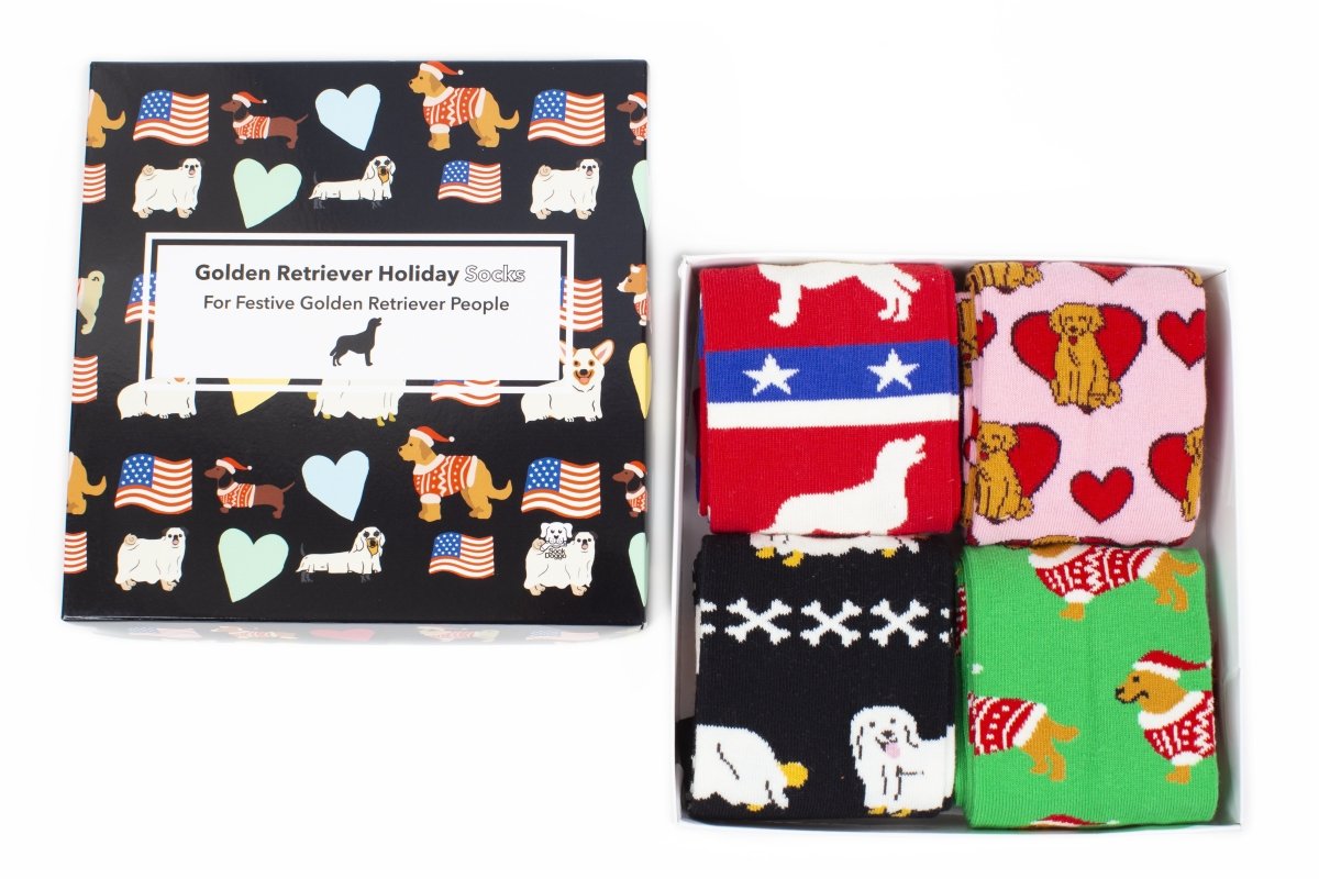 Golden Retriever - Holiday Collection Box - SOCK DOGGO