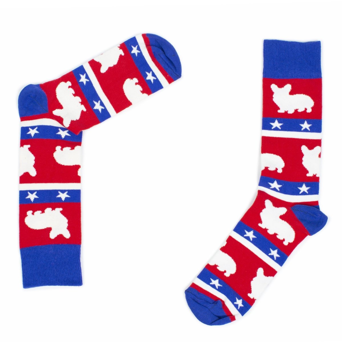Patriotic Corgi Socks - Holiday Collection - SOCK DOGGO
