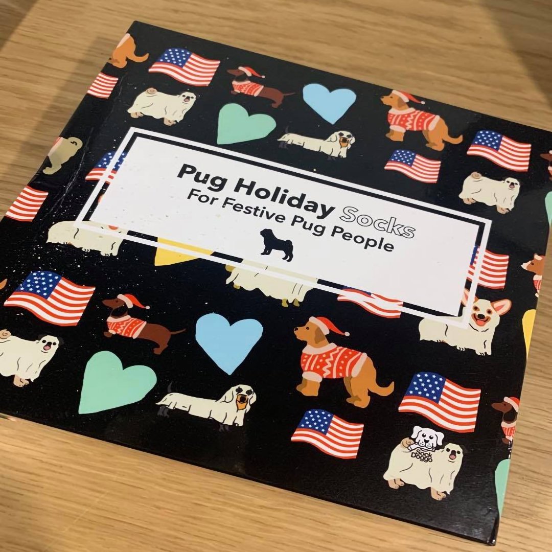 Pug - Holiday Collection Box - SOCK DOGGO