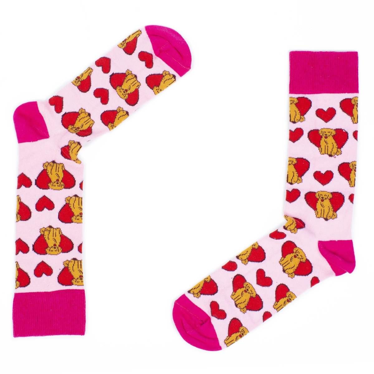 Valentine's Day Golden Socks - Holiday Collection - SOCK DOGGO